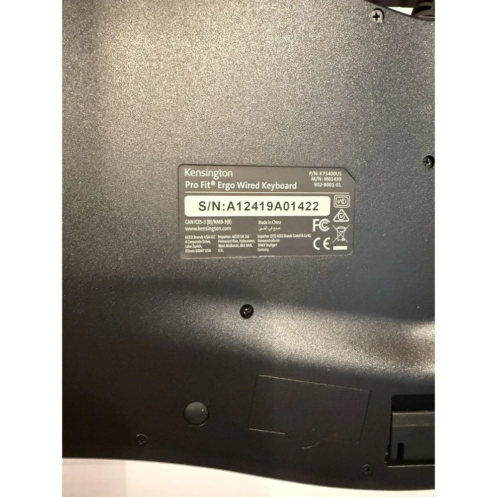 Kensington Pro Fit‎ Ergo Wired Keyboard K75400US Black BNIB SEALED